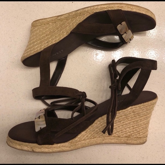 Brown Nine West Wedges - Picture 3 of 9